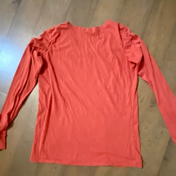 Lucky Brand Long Sleeve Embellished Cotton Tee Lg - Picture 6 of 6